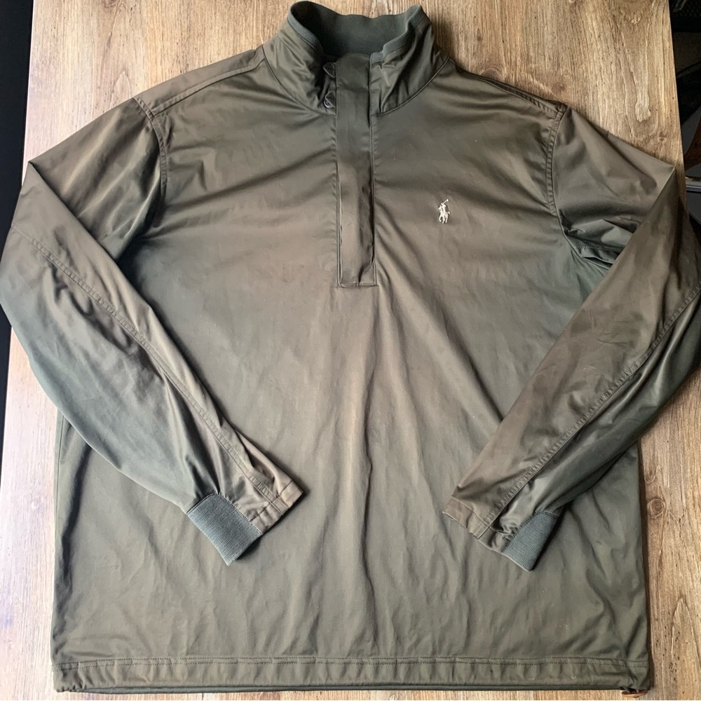 Polo Golf by Ralph Lauren Olive Quarter-Zip Windbreaker Jacket